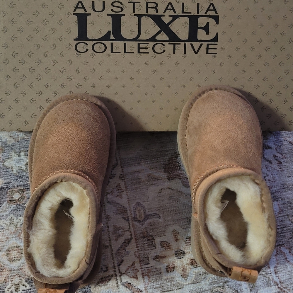 Kids Australia Luxe Collective Kids Brown Shearling Boots Size 8 ( Kids)